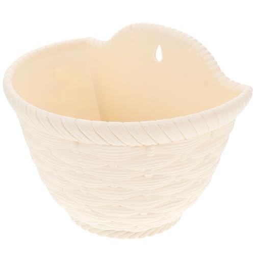 Hohopeti Vaso da Fiori Appeso in Intrecciato Fioriera Decorativa da Parete per Interno ed Esterno Supporto Elegante per Piante e Fiori da Balcone e Giardino Piccola
