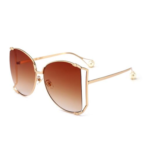Lunettes de soleil demi-monture pour femmes MUTYNE grand format avec verres dégradés chic