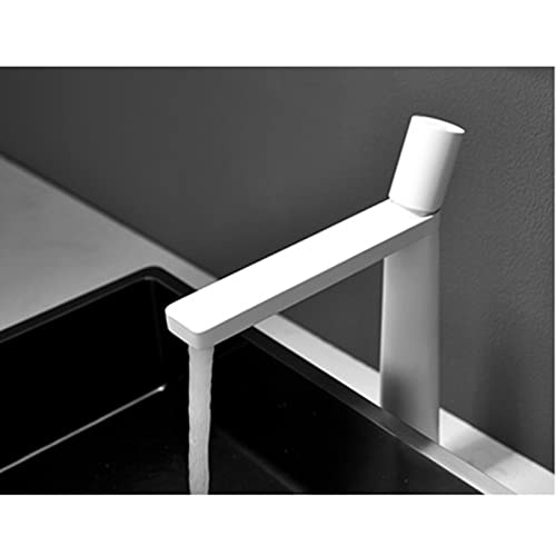 Mitigeur de salle de bain en laiton blanc pour lavabo design et rituel bien-être matinal - 7