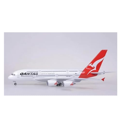 Avión QANTAS 380 réplica clásica de 36,5 cm en resina fundida a presión 1/200