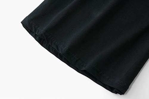 Creator Toddler Baby Girl Ruffle Sleeve Shirt Basic Plain Cotton T-Shirts Tops Tee Clothes (Black Half Short, 4 Years) #TOP3