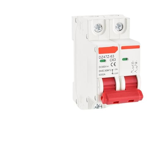 Interruptor diferencial fotovoltaico DC 550V 2P para protección de paneles solares y baterías 2