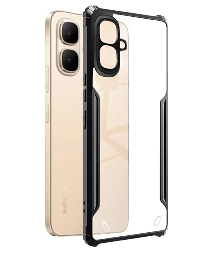 Image of SPAZY CASE Infinix Smart 10 Back Cover | Transparent Crystal Clear Hard PC Back Case with TPU Bumper, Drop Protection Case Cover for Infinix Smart 10