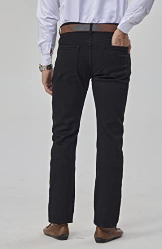 Fakanhui Men'S Fleece Lined Jeans Winter Thermal Flannel Lined Jean Business Casual Dress Work Denim Jean thumb #4