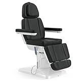 OmySalon Electrical Facial Beauty Spa Medical Treatment Bed, 120° Rotation Massage Tattoo Dental Aesthetic Chair with 3 Motors & Remote Control, Black