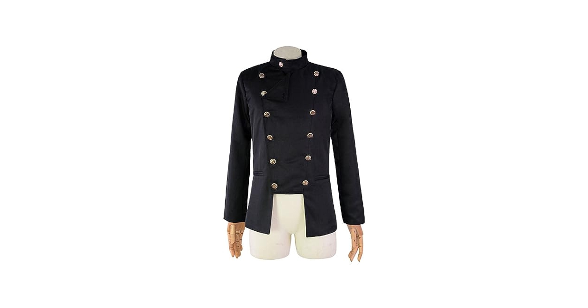 Amazon.com: AwwwCos Men Stand Collar Double Breasted Blazer
