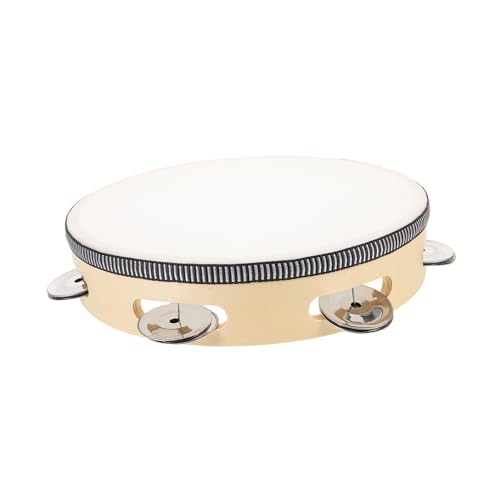 GALPADA 木製フレーム手持ちバリン ム 向け音楽教育楽器 模倣皮革ヘッド採