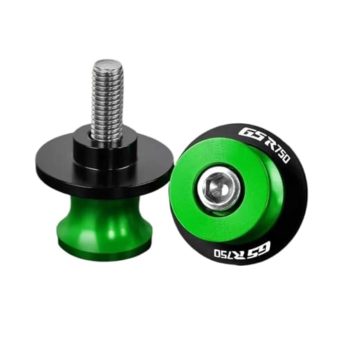 Bobines bras oscillant 8mm vert pour support arrière de moto GSR 750