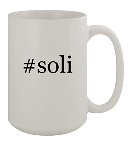 #soli - 15oz ceramic white coffee mug, white