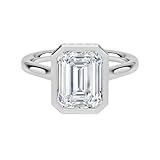 2 CT/3 CT/4 CT/5 CT Bezel Moissanite Engagement Ring for Women Solitaire Wedding Bridal Ring Birthday Gift for Her 925 Silver, 10K 14K 18K Solid Gold (?????, ???????-?????)