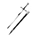 One Hand Medieval Sword - High Carbon Steel Sword - 41.25-Inch Prop Sword with Black Scabbard - LARP Sword with Metal Pommel and Guard - Sword for Cosplay, Costumes, Events