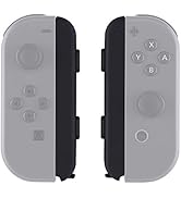 eXtremeRate Black Soft Touch Replacement Shell for Nintendo Switch Joycon Strap, Custom Joy-Con W...