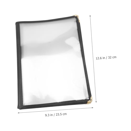 Couverture de menu transparente Veemoon en PVC pour protège-menu de restaurant et café - 4