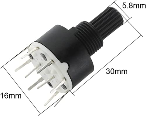 Encodeur de commutation SR16 rotatif en plastique 16 mm 1 pole 5 positions pour circuit - 5