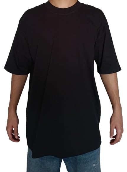 Camiseta Masculina Oversized Gola Alta Gramatura Elevada