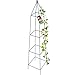 Produktbild KADAX Rankhilfe, Rankobelisk aus Stahl, freistehend, Obelisk, Rankturm für Garten, Kletterpflanzen, Rosen, Pyramide, Ranksäule, Rankgestell, wetterfest, Deko, grün (25 x 120 cm)
