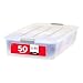 IRIS 50 Quart Underbed Buckle Up Box, Clear