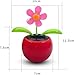 Orange Solar Dancing Flower Car Dashboard Decorations - Funny Solar Powered Dancing Flower Pot Car Ornaments Flower Swinging Toy for Car Decor, Funny Gifts, Solar Power Kits