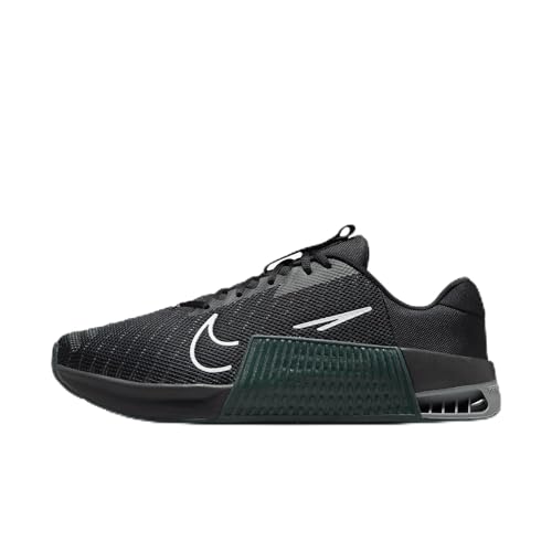 Nike Metcon 9 (Team) Men's Workout Shoes (FD5431-015, Black/Pro Green/Smoke Grey/White) Size 9.5