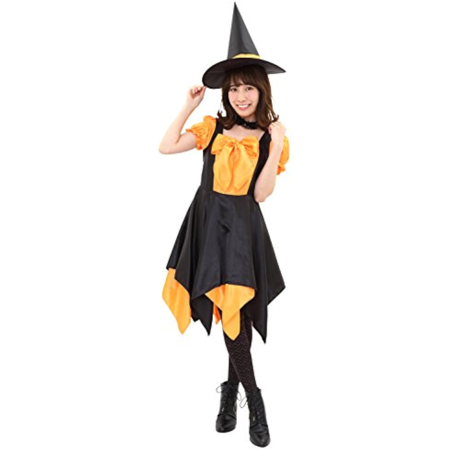 クリアストーン(Clearstone) コスプレ ハロウィン デコリボンウィッチ レディース オレンジ 詳細画像4