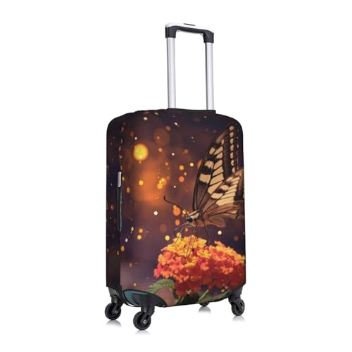 Butterfly Sitting On A Flower Luggage Cover,Washable Suitcase Covers Fashion Luggage Covers,Anti-Scratch Suitcase Protector Cover3