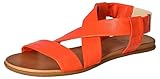 2Go Fashion Women's Minimalist Flat Sandal, Red, 12