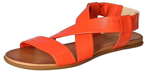 Sandale plate femme 8003-802-5 en cuir souple pour l'été