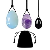 MUMAMCY 3/4pcs Yoni Egg Set Natural Jade Eggs Rose Quartz Massage Ball for Women Kegel Exercise (Mixed Egg 01)