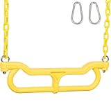 Swing Set Stuff Inc. Combo Trapeze with 3.5 ft Coated Chain and SSS Logo Sticker (Yellow)