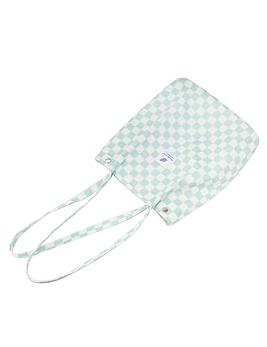 Image of TOPASION Cute Corduroy Tote Bag Canvas Shoulder Handbags for Women Travel Shopping