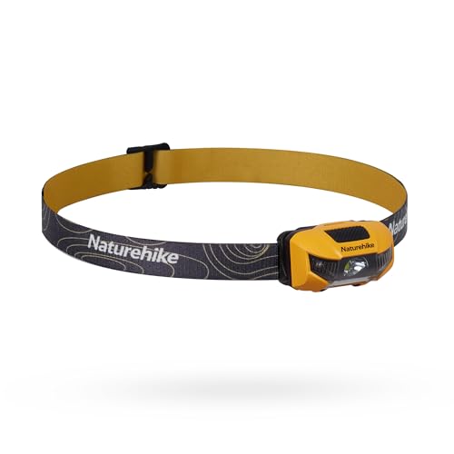 Naturehike Linterna Frontal Ultraligera, IP66 Impermeable, Diseño Ergonómico, Ideal para Correr, Acampar y Senderismo