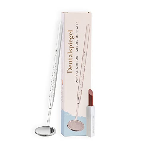 REMOS Zahnradierer - Dentalspiegel Set - für die Mundhygiene - gegen Zahnbelag