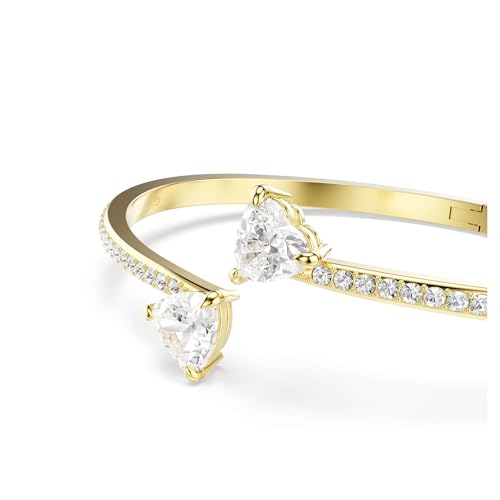 Swarovski Mesmera bangle, Heart, White, Gold-tone finish4