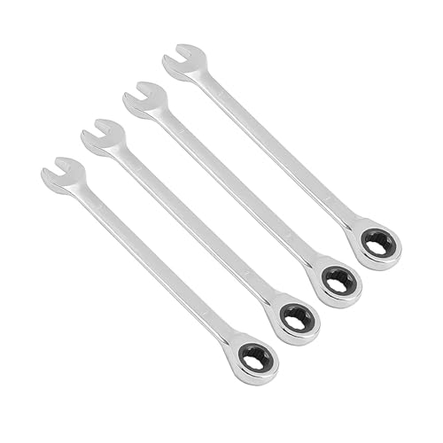 ZOENHOU 4PCS 7mm Ratchet Wrench, Reversible Ratcheting Wrench Set, Metric Ratcheting Combination Wrench CRV Steel Gear Spanner with 5°Movement and 72 Teeth