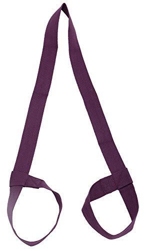 Riarbronee Yoga Mat Carrying Strap Sling，Adjustable Loops for all Mat Sizes（Mat not included） (Purple)