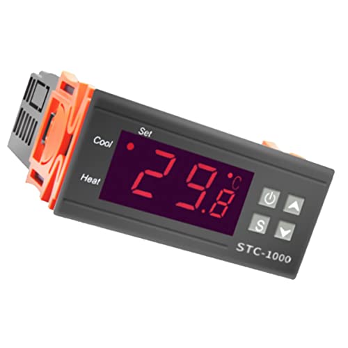 Gatuida Controlador Digital de Temperatura para y Incubadora Termostato para Tanque de Peces Rango Material Duradero para Control Peceras y Criaderos