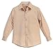 Gioberti Boys Long Sleeve Solid Dress Shirt, Khaki, 6