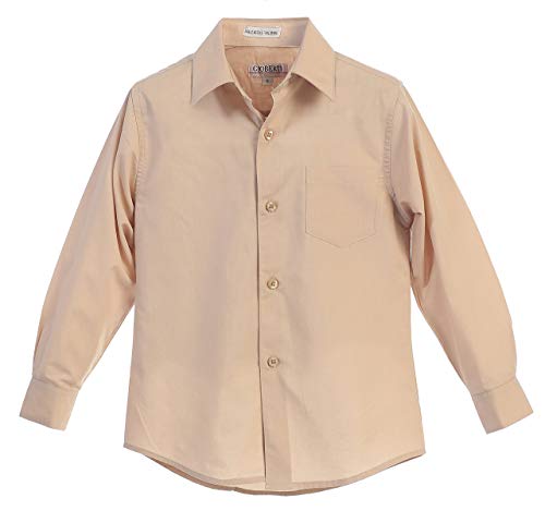 Image of Gioberti Boys Long Sleeve Solid Dress Shirt