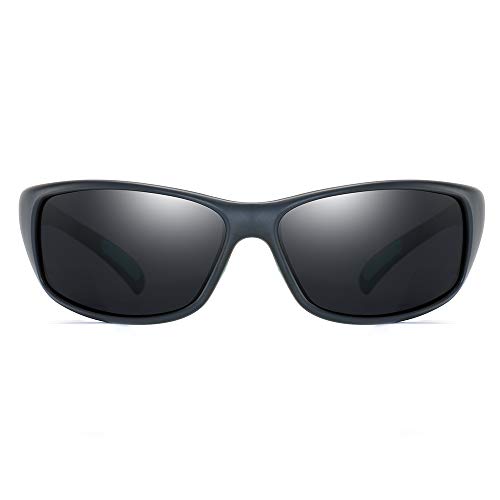 Dubery Men Polarized Sport Sunglasses Uv400 Outdoor Cycling Driving Fishing Glasses D258 (Black Gun/Black) #TOP1