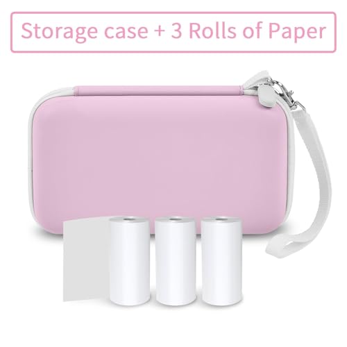Estuche para cámara instantánea para niños con 3 rollos de papel miniatura 2