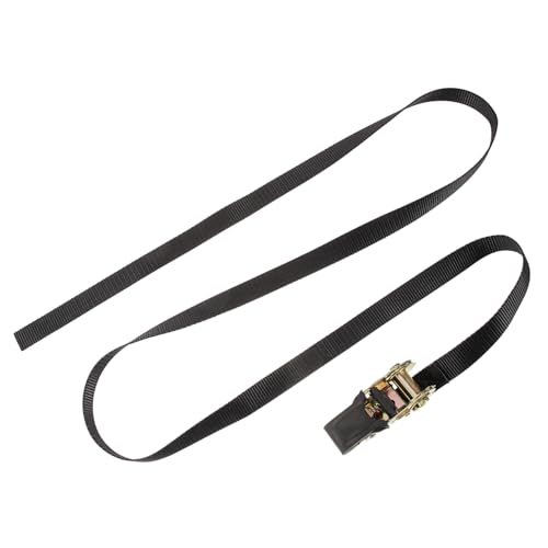 CLISPEED Heavy Duty Ratchet Tie Down Strap Polyester and Iron Cargo Lashing Belt with Sturdy Buckle Retractable Tensioning Belt for Motorcycle Vehicle and Trailer Secure Transport
