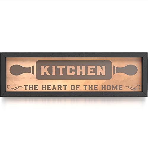 Barnyard Designs Rustic Wooden Kitchen Wall Decor Sign, Country Farmhouse Decoration For Home, Kitchen, Dining Room, 16.5” X 5” #TOP5