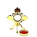 Keepsake Company Solid Brass Reliquary - 24 Carat Gold-Plated Catholic Monstrance Cross Decor Stand with Red Center - My Catholic Faith Sacred Gift for Altar or Devout Collectors