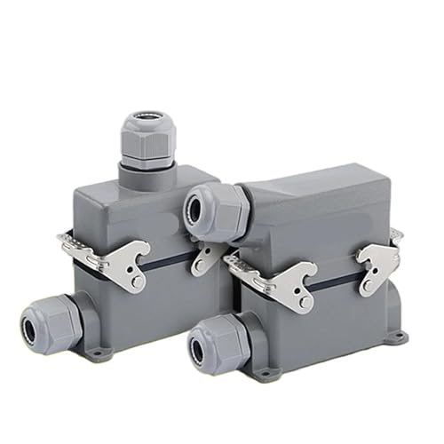 Conector rectangular HE base alta de montaje abierto contra vibraciones de 32 núcleos