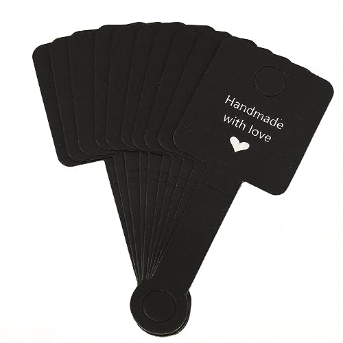 50Pcs Self Adhesive Jewelry Display Cards Versatile Foldable Jewellery Tags for Bracelets and Hair Accessories Adhesive Display Cards