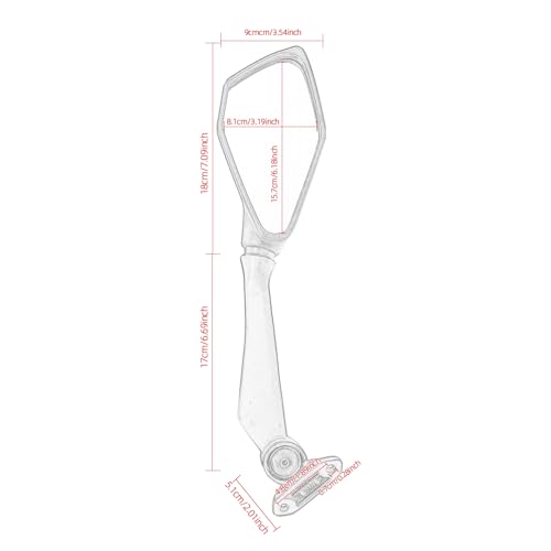 Motorcyclce Mirrors Rearview Mirror Motorbike Side Mirror Fit For N-inja 300 Ex300 N-inja 400 N-inja 250sl ZX-6R ZX636 ZX6R 2018-2023 by APEBAZY - Used condition - Image 8