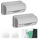 WhizNook 2 Stück Müllbeutelspender, 15x6.5 cm Bag Dispenser, Wandmontierter Spender Müllsack, Trash Bag Dispenser, Müllbeutel Halter Wand, Müllsack Organisator Wand, für Küche Toilette (Grau)