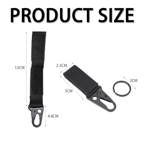 2 Stück Gürtelclip,Schlüsselhalter Gürtel,Polizei Schlüsselanhänger,Belt Keeper,Mit Haken Lanyard,Nylon Guertelschlaufe,Ausgestattet,Gürtel-Karabiner,für Car Schlüssel,Camping,Rucksack,Outdoor