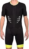 Tritraje de compresión con Mangas y Cremallera Completa para Hombre - Trajes de triatlón para Hombre - Traje de triatlón para Hombre - Kit de Traje de triatlón para Hombre,XL