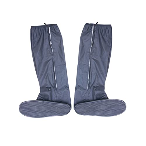 TINEASUR 1pair Thickened Rainproof Shoe Non- Portable Overshoes for Easy Wear Zipper Design for Wet Weather and Cycling Activities